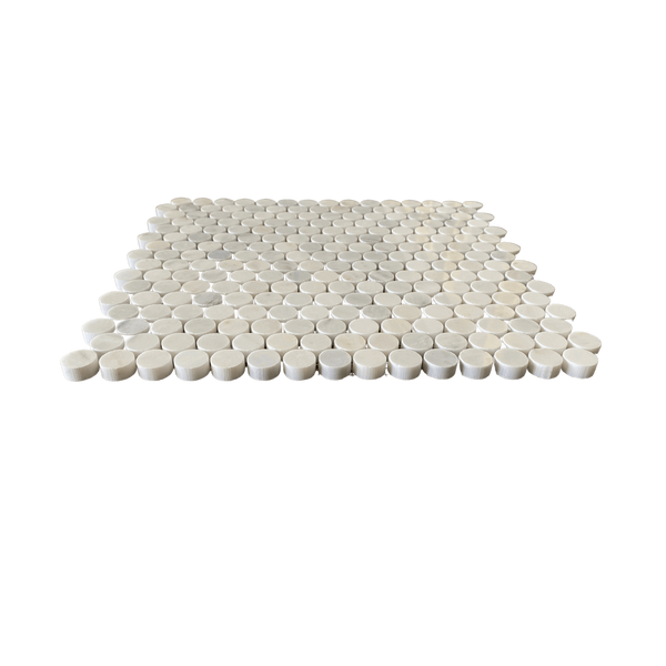 Bianco Carrara Penny Round Marble Wall And Floor Mosaic and Backsplash All Marble Tiles