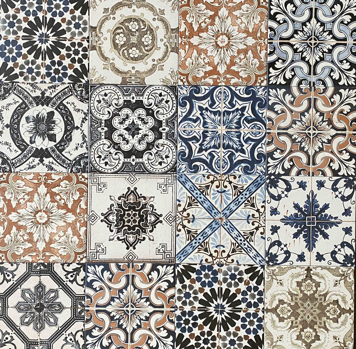 Marrakech Pure Black 8x8 Porcelain Tile