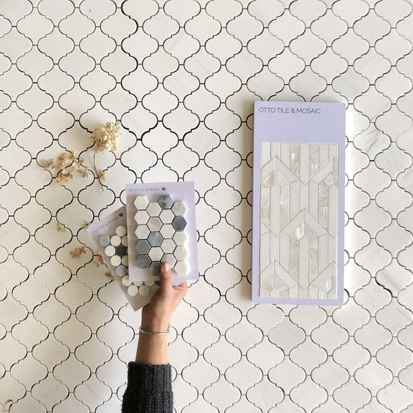 Arabesque Casablanca Dolomite Mosaic Polished All Marble Tiles