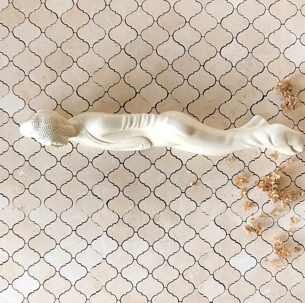 Arabesque Tile Crema Marfil Polished for Kitchen Backsplash| Beige Marble Tile| Bathroom Tile| Floor and Wall Tile| Shower Floor| Fireplace tile All Marble Tiles