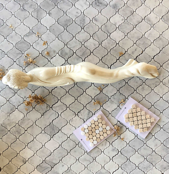 Arabesque Carrara waterjet Polished Mosaic for Bathroom Wall| White Marble Tile| Shower Floor| Kitchen Backsplash| White Marble Mosaic All Marble Tiles