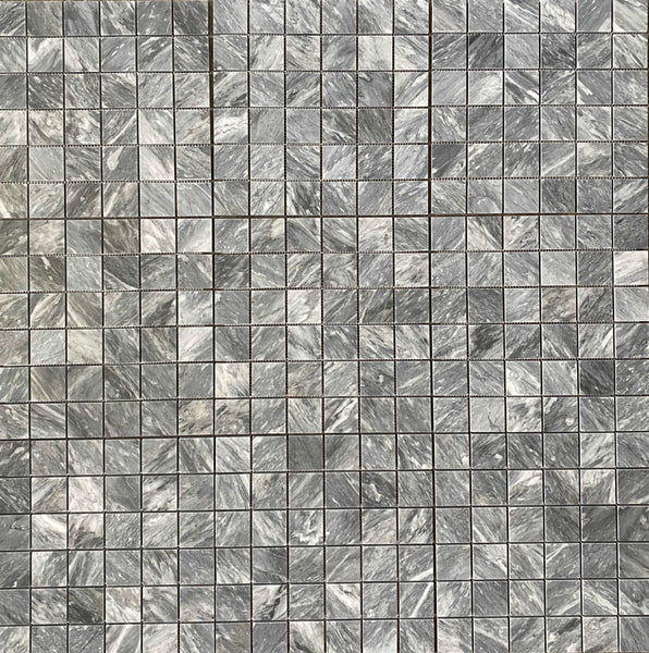 Bardiglio Marble Mosaic Polished Square 2x2 All Marble Tiles