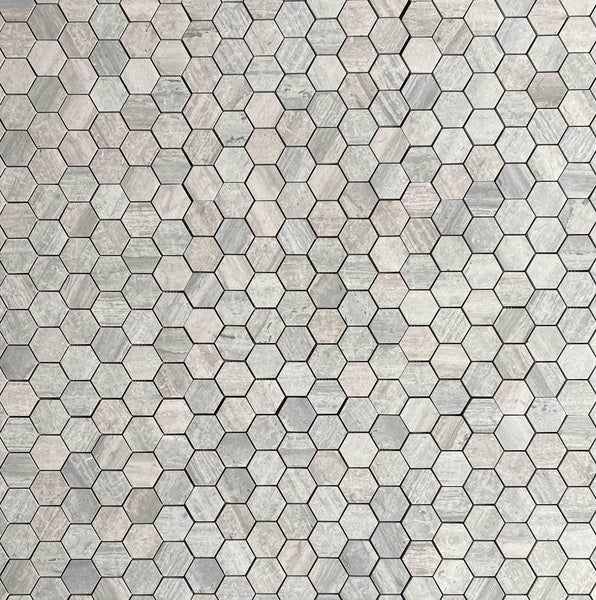 Bluewood Hexagon 2” Honed Mosaic All Marble Tiles