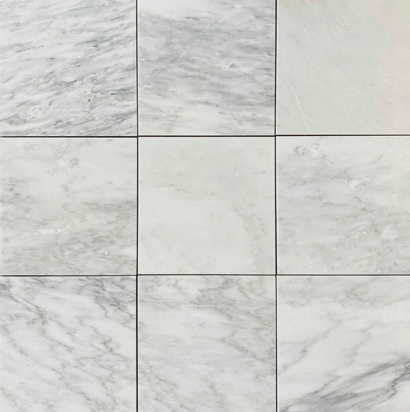 Arabescato Carrara 12x12 Polished Marble Tile $13.99/sf Grey Marble Tile for Bathroom| Kitchen Floor Tile| 12x12 Grey Marble| Floor and Wall Tile| Online Marble Tile All Marble Tiles