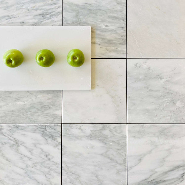 Arabescato Carrara 12x12 Honed Marble Tile $13.99/sf Grey-White Bathroom Tile| 12x12 grey Tile| Kitchen Floor Tile| Bathroom Wall and Floor Marble Tile All Marble Tiles