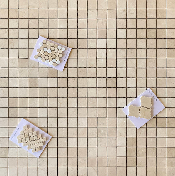 Crema Marfil 2x2 Marble Square Mosaic Polished All Marble Tiles