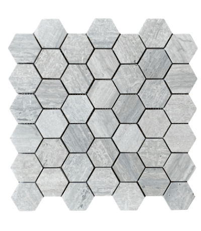 Bluewood Hexagon 2” Honed Mosaic All Marble Tiles