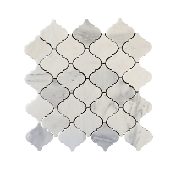 Arabesque Tile Arabescato Polished Marble for Kitchen Backsplash| White Marble Mosaic| Bathroom Tile| Shower Floor| Fireplace Tile| Designer Tile All Marble Tiles