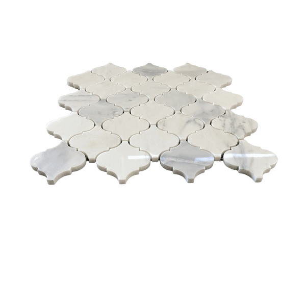 Arabesque Tile Arabescato Polished Marble for Kitchen Backsplash| White Marble Mosaic| Bathroom Tile| Shower Floor| Fireplace Tile| Designer Tile All Marble Tiles