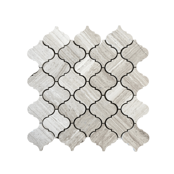 Arabesque Casablanca Oyster Grey Polished Mosaic All Marble Tiles