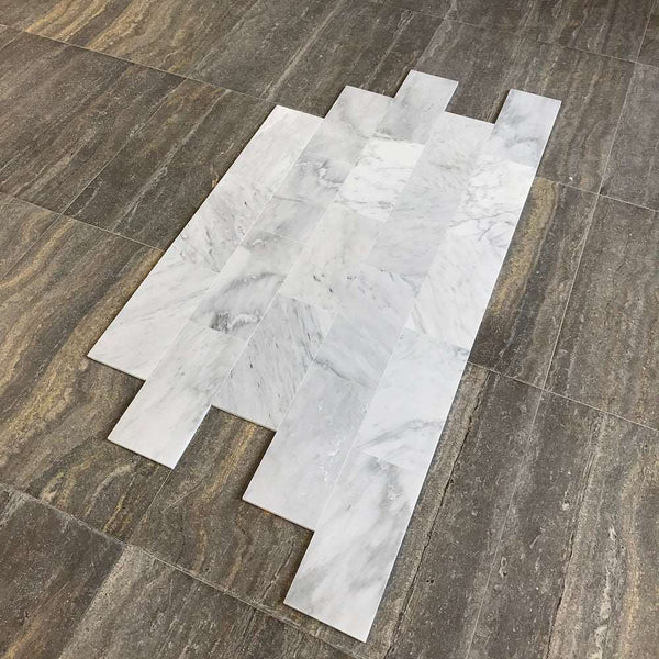 Arabescato Carrara 6x12 Marble Tile $13.99/SF Polished| Large Format Subway Tiles for Kitchen Backsplash | Bathroom Shower & Floor Tile | Accent Wall Subway Tile All Marble Tiles