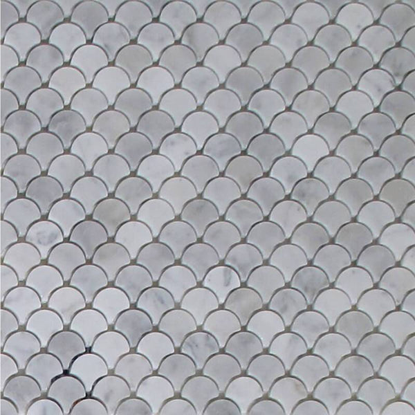 Petite Waterjet Mosaic Crema Marfil Polished All Marble Tiles