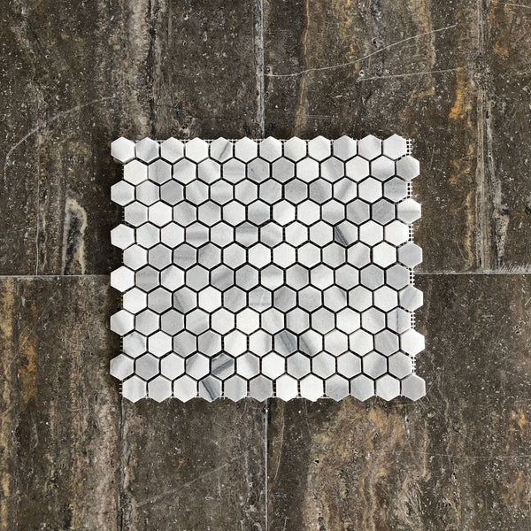 Equator Hexagon 1" Polished Mosaic All Marble Tiles