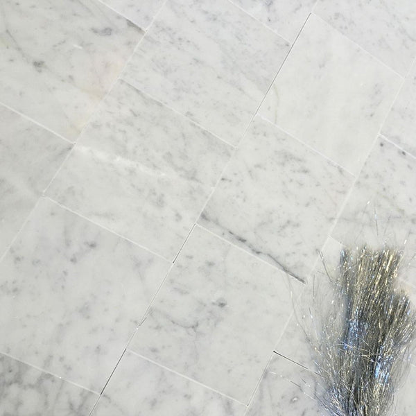 Bianco Carrara 6x6 Marble Tile $11.25/SF Polished All Marble Tiles