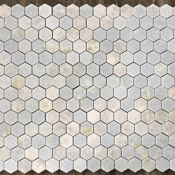 Blue Celeste Hexagon 2" Polished Mosaic Hexagon Backsplash| Hexagon Tile| Blue Hexagon| Kitchen Back Splash All Marble Tiles