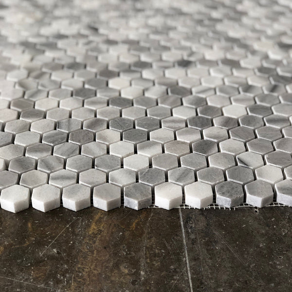 Equator Hexagon 1" Polished Mosaic All Marble Tiles
