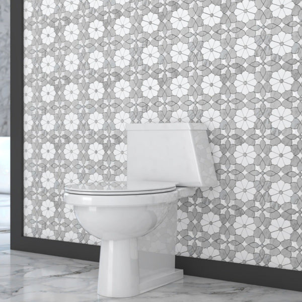 Sunflower Porcelain Waterjet Mosaic Polished All Marble Tiles