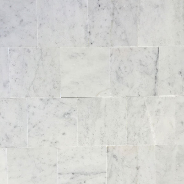 Bianco Carrara 6x6 Marble Tile $11.25/SF Polished All Marble Tiles