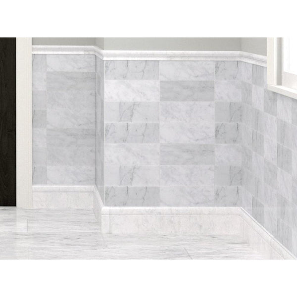 Bianco Carrara 3x9 Polished Marble Tiles $10.25/SF All Marble Tiles