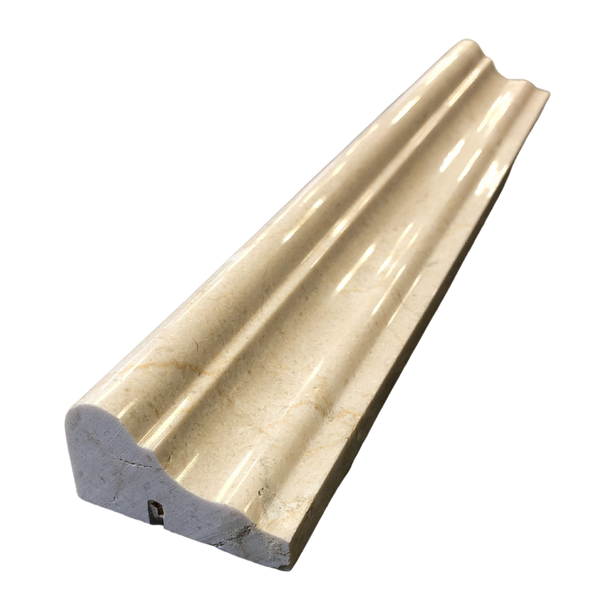 Crema Marfil Marble 2x12 Crown Chair Rail Polished All Marble Tiles