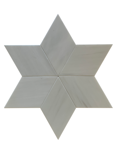 Dolomite Marble Soft Touch Mosaic Rhombus 4" $19.99/SF All Marble Tiles