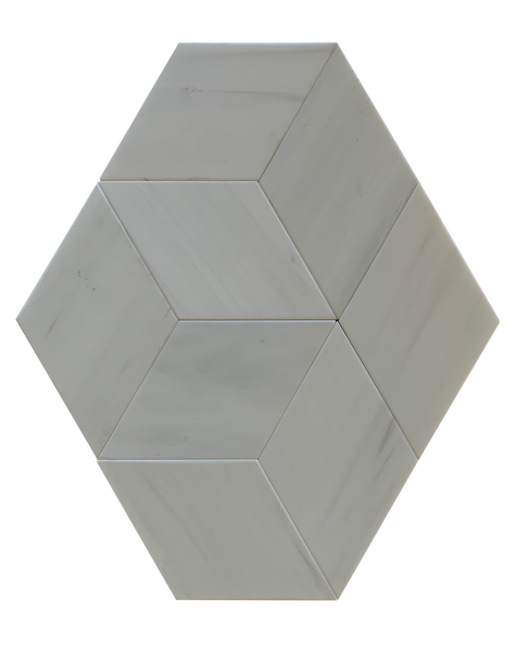 Dolomite Marble Soft Touch Mosaic Rhombus 4" $19.99/SF All Marble Tiles
