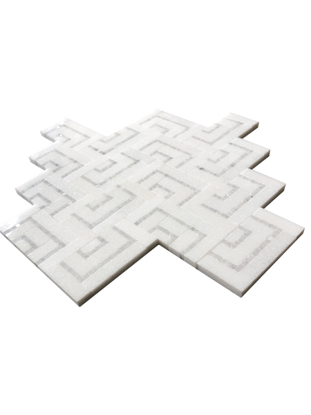 Duccia Marble Mosaic With Thassos & Carrara Dot All Marble Tiles