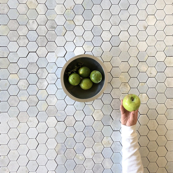 Blue Celeste Hexagon 2" Polished Mosaic Hexagon Backsplash| Hexagon Tile| Blue Hexagon| Kitchen Back Splash All Marble Tiles