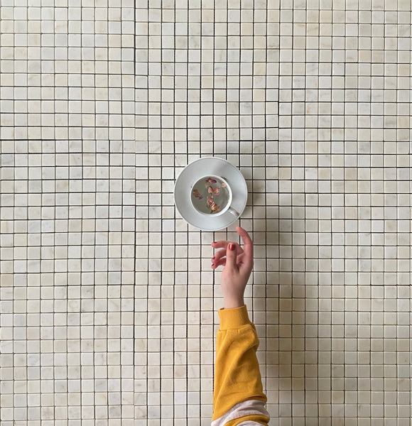 Calacatta Sugar White Marble 1x1 Square Marble Mosaic Tile Polished for Shower Floor | Shower Wall | Kitchen Backsplash | Floor Tile | Wall Tile | Kitchen Floor All Marble Tiles