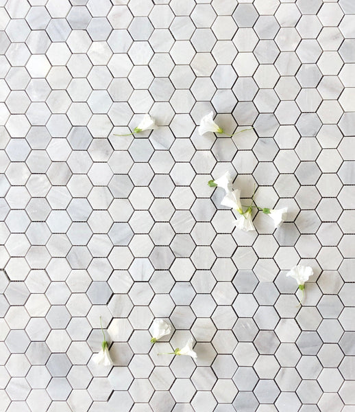 Siberian Grey Polished Hexagon 2" Mosaic All Marble Tiles