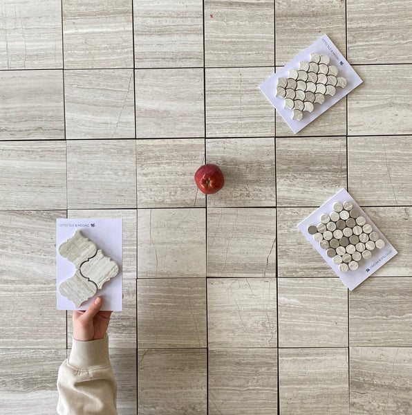 Oyster Gray Drift Wood Marble Tile Polished 6x6 $11.25/SF Kitchen Floor Tile| Wall Tile| Brown Kitchen Tile| Brown Marble Tile| Kitchen backsplash Tile| Bathroom Floor Tile All Marble Tiles