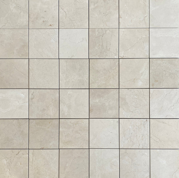 Crema Marfil Marble Tile 6x6 Honed $8.99/sf| Luxurious Flooring Tile| Wall Tile| Accent Tile| Kitchen & Bathroom Décor| Timeless Beige Design All Marble Tiles