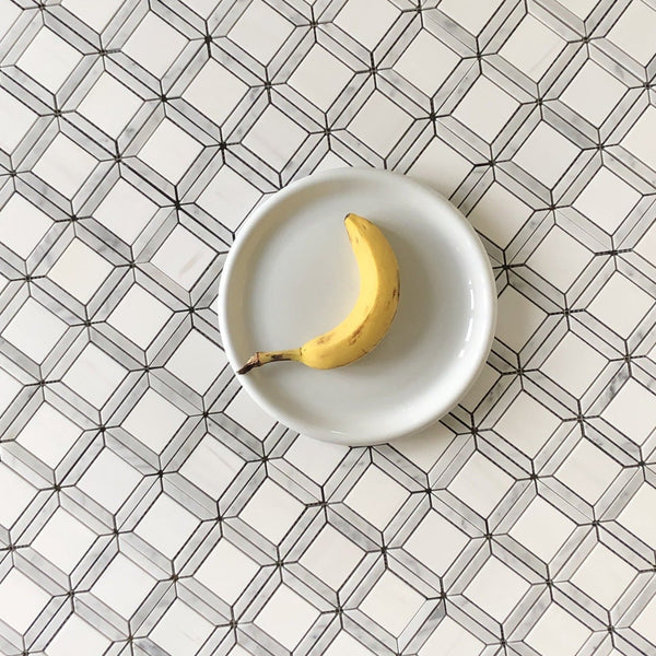Casella Waterjet Mosaic Dolomite and Carrara All Marble Tiles