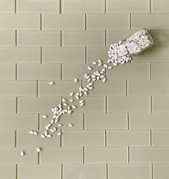 Green Clear Glass Tile 3x8 Polished $5.50/SF | Stylish Wall Décor| Kitchen Backsplash| Bathroom Accent| Modern Design| Easy-to-Install All Marble Tiles