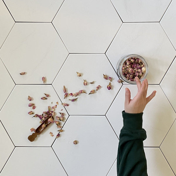 Toscana Blanco Porcelain Hexagon tile 10" $8/SF All Marble Tiles