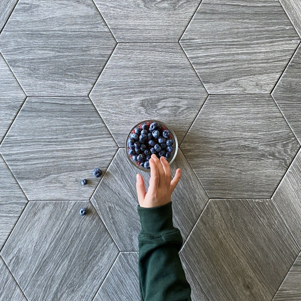 Atlas Gris Porcelain Hexagon tile 10" $8/SF All Marble Tiles