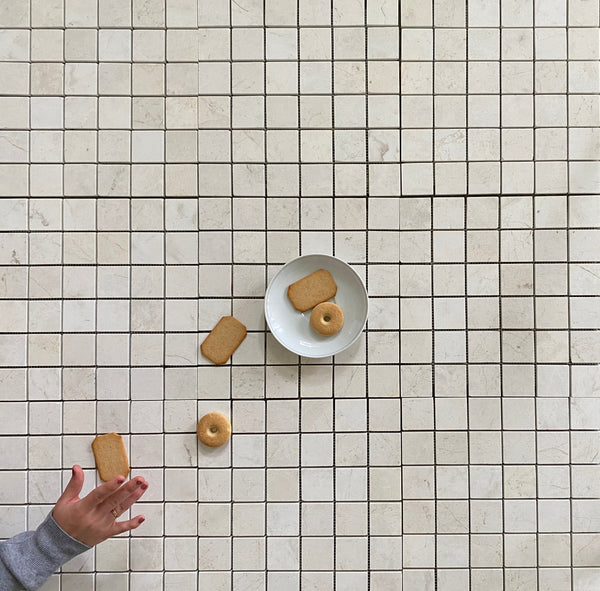 Vanilla Ice Marble Mosaic Tile 2x2 Square Polished All Marble Tiles