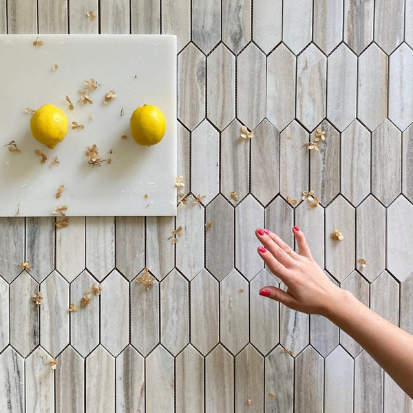 Palissandro Marble Tile Polished Strada Pickets Mosaic All Marble Tiles