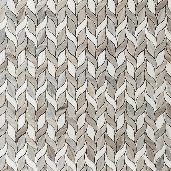 Waterjet Mosaic with palissandro and Dolomite Spring Leaf All Marble Tiles