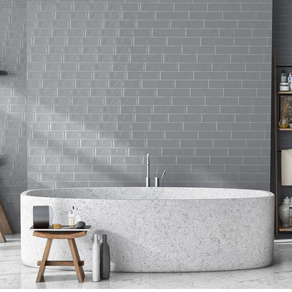 Iris Silver Ceramic tile polished 3x12-$6.99/SF All Marble Tiles