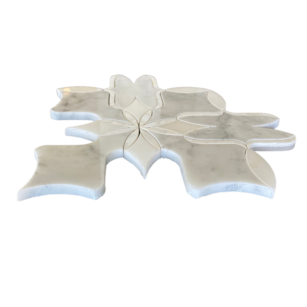 Christina Waterjet Mosaic Mother of Pearl All Marble Tiles