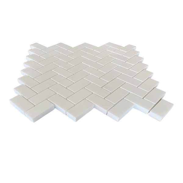 Dolomite Marble 1x2 Herringbone Mosaic Tile Polished All Marble Tiles