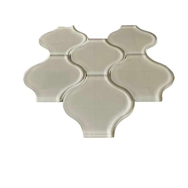 Lanterna Waterjet Mosaic Gray Clear Glass Tile Polished| Stylish Wall Décor| Contemporary Design| Ideal for Kitchens & Bathrooms| Chic & Sophisticated All Marble Tiles