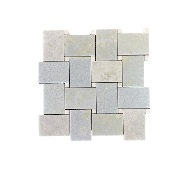 Blue Celeste Basket weave Polished 1"x2" Blue Marble Mosaic Tile| Blue Backsplash| Blue Bathroom Mosaic| Blue Tile| Shower Tile| Azul Celeste Tile| All Marble Tiles