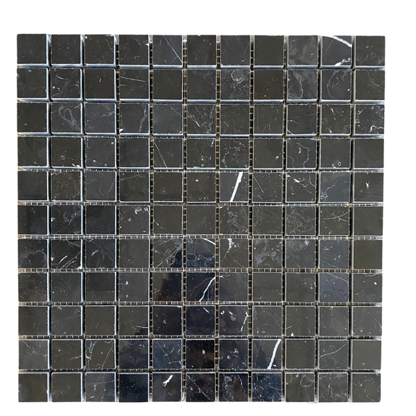 Nero Marquina Marble Mosaic Polished square 1x1 All Marble Tiles