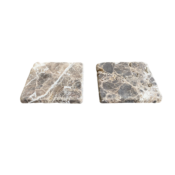 Dark Emperador 4x4 Marble Tumbled Tile $6/SF for Shower Floor | Shower Wall | Kitchen Backsplash | Floor Tile | Wall Tile | Kitchen Floor All Marble Tiles