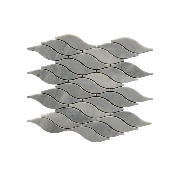 Hoya Waterjet Mosaic Imperial Carrara All Marble Tiles