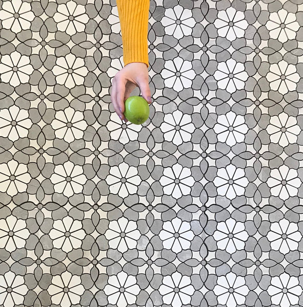 Sunflower Porcelain Waterjet Mosaic Polished All Marble Tiles