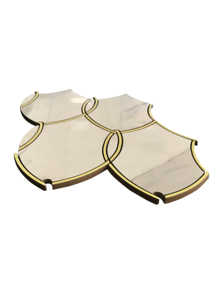 Gentle Mir Porcelain Waterjet Mosaic Polished All Marble Tiles