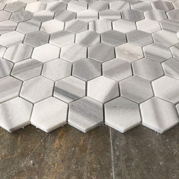 Equator Hexagon 2" Polished Mosaic All Marble Tiles
